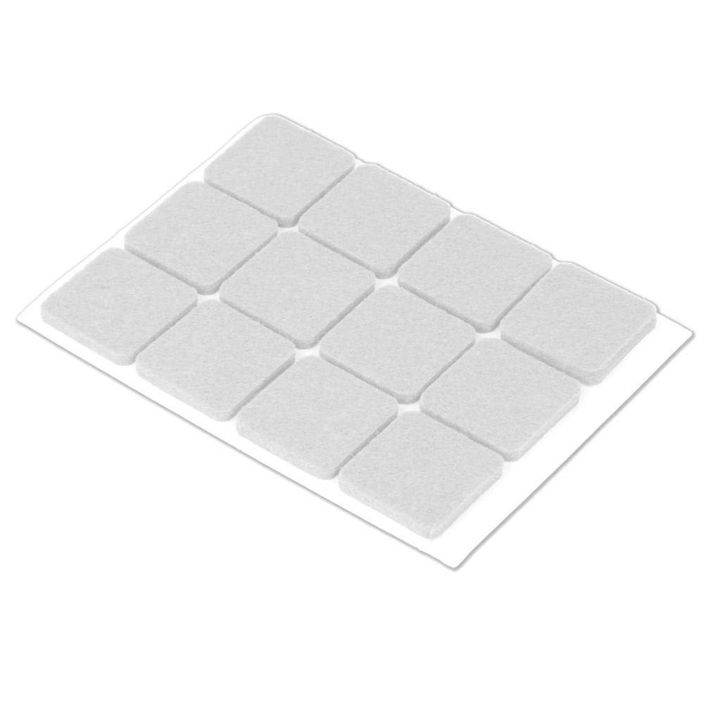 Metaltex Felt Glides Square 2x2cm 12 Pieces, Other, Brown, 12-Piece
