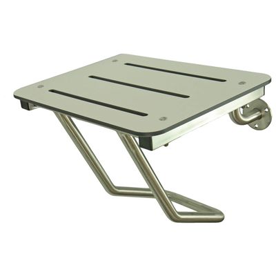 Frost 972, Full Wall Mounted Shower Seat, Stainless/White
