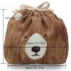 TOYO CASE Animal Lunch Pouch Drawstring Bag Insulation Aluminum Sheet inside BEAR view 4