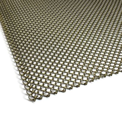 Midwest Hearth Fireplace Screen Mesh Curtain 24" High (Made in USA) Two 24" Wide Panels (Antique Brass)