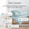 Southshore Fine Living, Inc. Comforters, King Size Down Alternative Comforter, Oversized Cal/King Comforter Set, Hotel Bedding, All Season Bedspread, Wrinkle Free Bedding Set, Sky Blue Comforters view 2