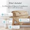 Southshore Fine Living, Inc. Queen Bed Comforters, Full Size Bedspread, Fluffy Comforter Queen Set, Down Alternative Taupe Comforter, Queen Size/Full, Pet Hair Resistant Bedding, Wrinkle Free, Taupe view 2