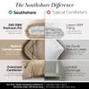 Southshore Fine Living, Inc. Queen Bed Comforters, Full Size Bedspread, Fluffy Comforter Queen Set, Down Alternative Taupe Comforter, Queen Size/Full, Pet Hair Resistant Bedding, Wrinkle Free, Taupe view 4