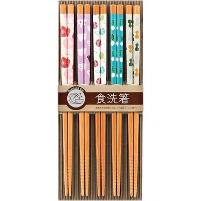 Sunlife Chopsticks for Guests Susu Bamboo Japanese Natural Bamboo Made in Japan Dishwasher Safe Brown 8.9 inches (22.5 cm) Set of 5 Pairs