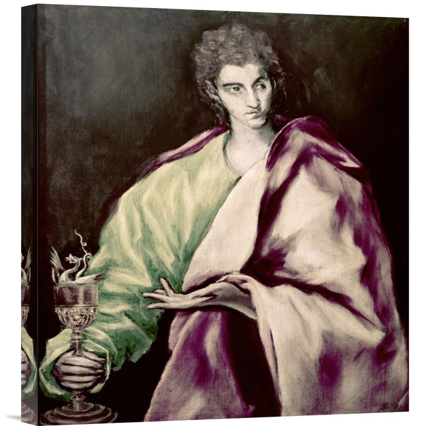 Global Gallery Budget GCS-277485-22-142 El Greco St. John The Evangelist Gallery Wrap Giclee on Canvas Wall Art Print