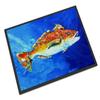 Caroline's Treasures MW1212JMAT Red Fish White Spin Doormat 24x36 Front Door Mat Indoor Outdoor Rugs for Entryway, Non Slip Washable Low Pile, 24H X 36W view 1