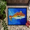 Caroline's Treasures MW1212JMAT Red Fish White Spin Doormat 24x36 Front Door Mat Indoor Outdoor Rugs for Entryway, Non Slip Washable Low Pile, 24H X 36W view 3