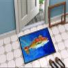 Caroline's Treasures MW1212JMAT Red Fish White Spin Doormat 24x36 Front Door Mat Indoor Outdoor Rugs for Entryway, Non Slip Washable Low Pile, 24H X 36W view 4