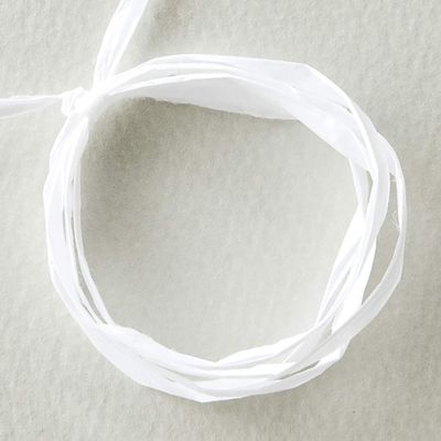 Heads PR-WH Paper Raffia Ribbon, 0.2 inch (5 mm) Width x 164.0 ft (50 m) Roll, White