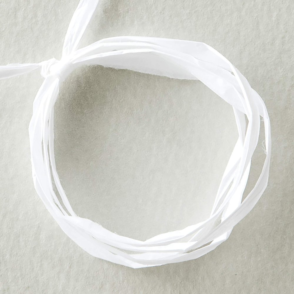 Heads PR-WH Paper Raffia Ribbon, 0.2 inch (5 mm) Width x 164.0 ft (50 m) Roll, White