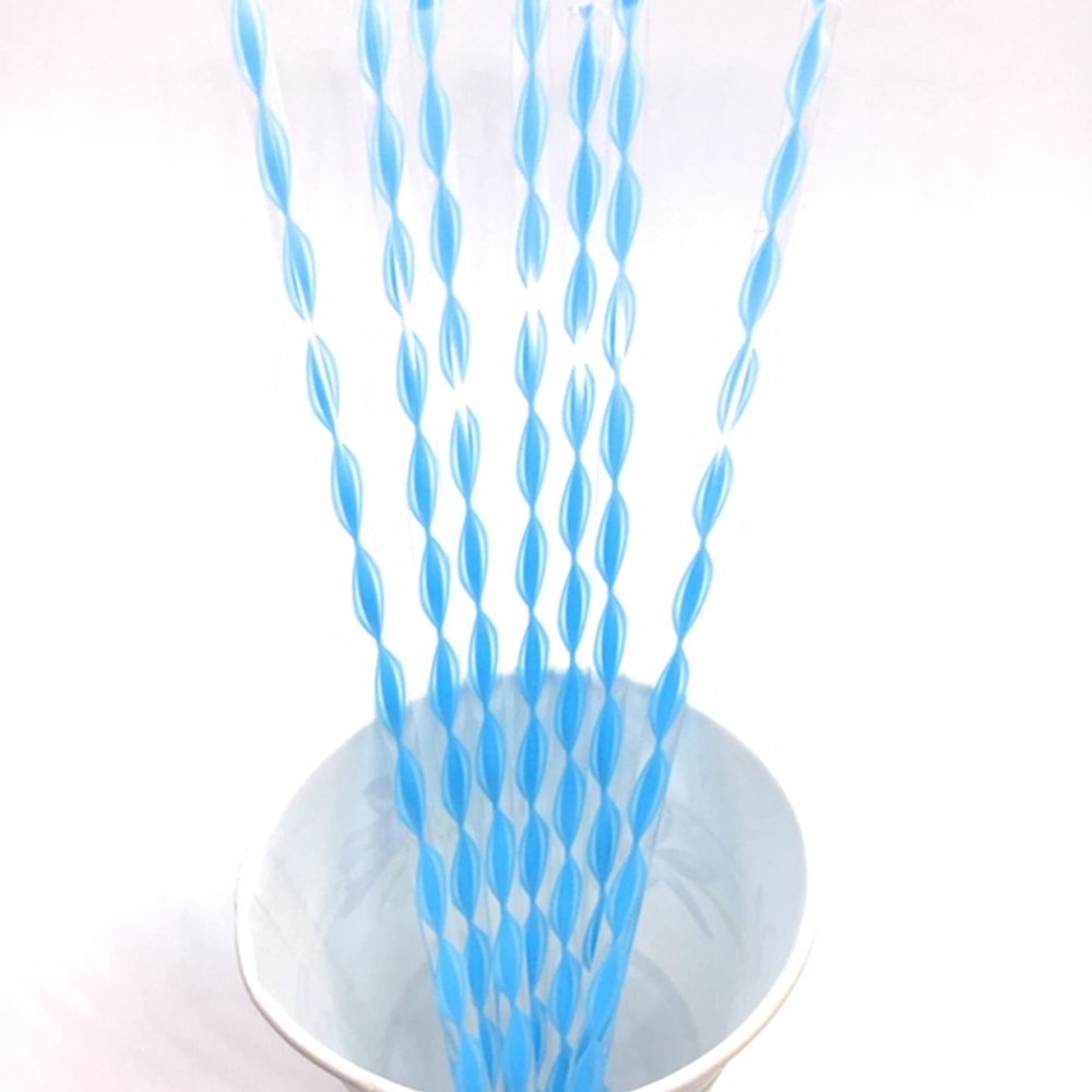 Heavy Duty - 40pcs 6 in x 7/32 Acrylic Sticks for Cake Pops or Candy Apple (Blue Swirl)
