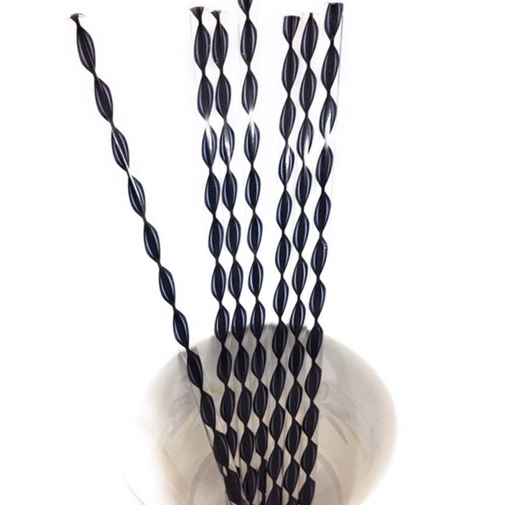 Heavy duty - 40pcs 6 in x 7/32 Acrylic Sticks For Cake Pops or Candy Apple (Black Swirl)