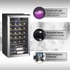 Smad Wine Fridge Freestanding, 28 Bottle Compressor Wine Cooler Refrigerator for Home with Digital Thermostat and Glass Door, Stainless Steel view 3