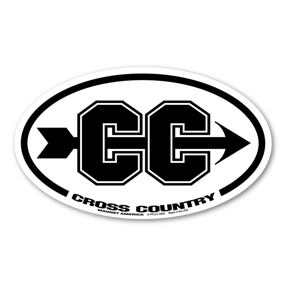Magnet America Cross Country Oval Magnet is 3.625" x 6.125" Made for Vehicles and Refrigerators