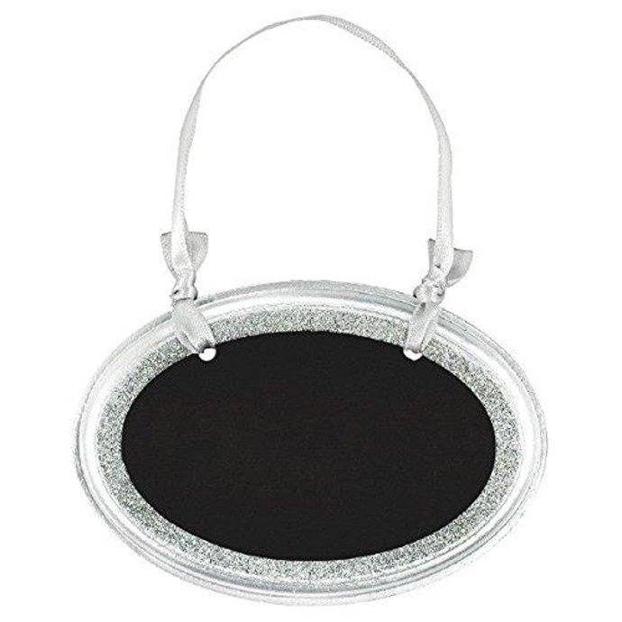 Mini Oval Sign - Silver Glitter | Wedding and Engagement Party