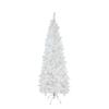 7.5' Pencil White Winston Pine Artificial Christmas Tree - Unlit view 1