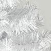 7.5' Pencil White Winston Pine Artificial Christmas Tree - Unlit view 2