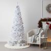 7.5' Pencil White Winston Pine Artificial Christmas Tree - Unlit view 4