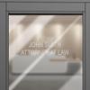 Etched Glass Custom Vinyl Decal Personalized Frosted Glass Decal VWAQ-CS2 (1 1/2" Letter Height) view 1