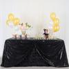 B-COOL Black Sequin Tablecloth Halloween Shimmer Tablecloth 50x80-inch Rectangular Table Overlays for Wedding Birthday Party Prom Table Decorations view 2
