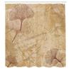 Ambesonne Beige Shower Curtain, Small Large Ginkgo Leaves Pattern Dramatic Dated Fossil Maidenhair Tree Nature Art, Cloth Fabric Bathroom Decor Set with Hooks, 69" W x 84" L, Beige Brown view 2