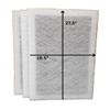Dynamic Air Cleaner Replacement Compatible Filter 20x30 (3 Pack) White Made in USA - Actual filter size is 18.5x27.5 view 1