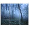 Designart Trail Through Blue Fall Forest-Landscape Photo Canvas Art Print-36x28in-Multipanel 3 Piece, 36x28-3 Panels view 2