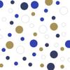 DecalVenue.com Blue/Navy Blue/White/Metallic Gold Vinyl Wall Stickers - 2 & 4 inch Circles (60 Decals) view 1