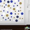 DecalVenue.com Blue/Navy Blue/White/Metallic Gold Vinyl Wall Stickers - 2 & 4 inch Circles (60 Decals) view 2