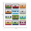 Ambesonne 90s Shower Curtain, Composition of Retro Plastic Audio Cassettes Tapes Old Technology Entertainment Theme, Cloth Fabric Bathroom Decor Set with Hooks, 69" W x 84" L, Green Blue view 3
