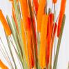 Factory Direct Craft Group of 12 Colorful Orange Artificial Cattails for Arranging, Crafting and Embellishing view 2