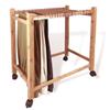 Cedar Elements Aromatic Red Cedar Rolling Pant Trolley/Trouser Rack with 16 Aromatic Cedar Hanging Rods and Four Rolling Wheels 17.5 x 29 x 27 view 1