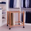 Cedar Elements Aromatic Red Cedar Rolling Pant Trolley/Trouser Rack with 16 Aromatic Cedar Hanging Rods and Four Rolling Wheels 17.5 x 29 x 27 view 4