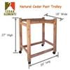 Cedar Elements Aromatic Red Cedar Rolling Pant Trolley/Trouser Rack with 16 Aromatic Cedar Hanging Rods and Four Rolling Wheels (Heavy Duty) 17.5 x 29 x 27 view 2