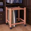 Cedar Elements Aromatic Red Cedar Rolling Pant Trolley/Trouser Rack with 16 Aromatic Cedar Hanging Rods and Four Rolling Wheels (Heavy Duty) 17.5 x 29 x 27 view 3