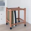 Cedar Elements Aromatic Red Cedar Rolling Pant Trolley/Trouser Rack with 16 Aromatic Cedar Hanging Rods and Four Rolling Wheels (Heavy Duty) 17.5 x 29 x 27 view 4