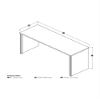 Bestar Embassy Narrow Desk Shell, 66W, Dark Chocolate view 2