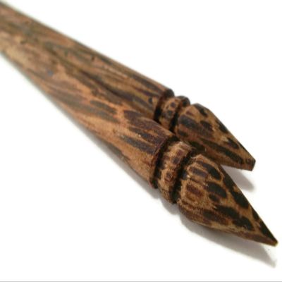 Chopsticks Palm Wood Unique Wood Gain Handmade Noodles Rice Kitchen Food Chopstick Engraved Round Shape