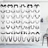 Ambesonne Antlers Shower Curtain, Horns of Antelope Buffalo Cattle Moose Sheep Silhouettes Symbolist Art Design, Cloth Fabric Bathroom Decor Set with Hooks, 69" W x 84" L, White Charcoal view 1