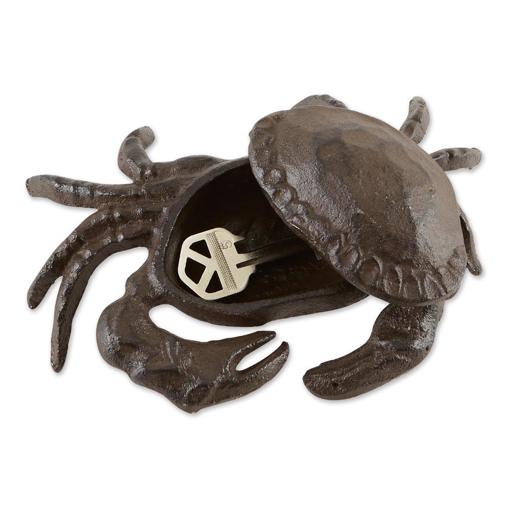 Zingz & Thingz Cast Iron Collection Key Hider, 6.25x4.375x2.25", Crab