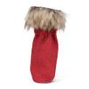 Abbott Collection Faux Fur Trim Wine Sack, Red view 1