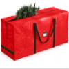 ZOBER 9 Ft Large Christmas Tree Storage Bag - Fits 9 Ft Artificial Trees - Plastic, Waterproof Christmas Tree Bag For Storage Box For Xmas - Strong, Durable Handles - Label Card Slot - Red view 1
