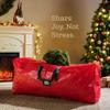 ZOBER 9 Ft Large Christmas Tree Storage Bag - Fits 9 Ft Artificial Trees - Plastic, Waterproof Christmas Tree Bag For Storage Box For Xmas - Strong, Durable Handles - Label Card Slot - Red view 2