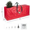 ZOBER 9 Ft Large Christmas Tree Storage Bag - Fits 9 Ft Artificial Trees - Plastic, Waterproof Christmas Tree Bag For Storage Box For Xmas - Strong, Durable Handles - Label Card Slot - Red view 3