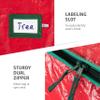 ZOBER 9 Ft Large Christmas Tree Storage Bag - Fits 9 Ft Artificial Trees - Plastic, Waterproof Christmas Tree Bag For Storage Box For Xmas - Strong, Durable Handles - Label Card Slot - Red view 4