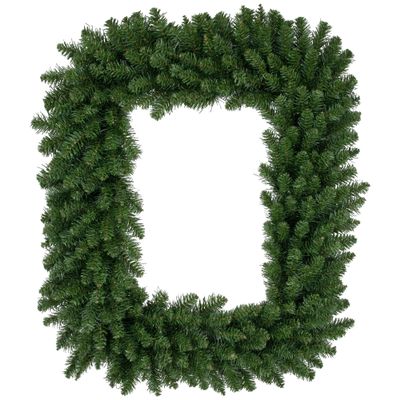 36" Buffalo Fir Rectangular Artificial Christmas Wreath - Unlit