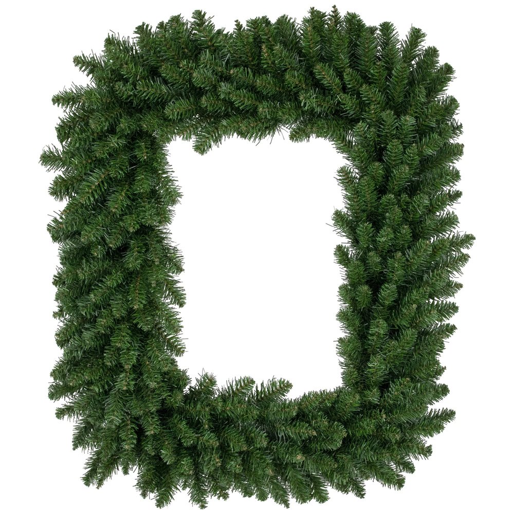 36" Buffalo Fir Rectangular Artificial Christmas Wreath - Unlit