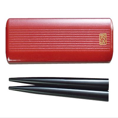 4512951109504 Chopsticks and Chopsticks Case, 8.9 inches (22.5 cm), Border Wine Red
