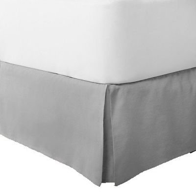 100% Egyptian Cotton 600 Thread Count 15" Inch Fall 1 Piece Bed Skirt Silver Grey Twin XL