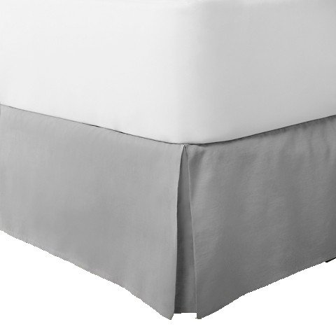 100% Egyptian Cotton 600 Thread Count 15" Inch Fall 1 Piece Bed Skirt Silver Grey Twin XL